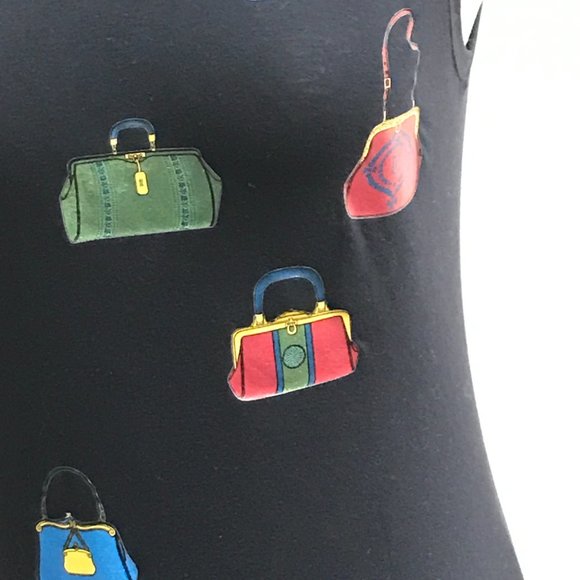 Roberta di Camerino navy blue handbag sleeveless top 40 S - Picture 3 of 6